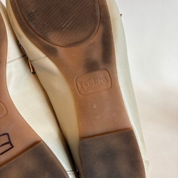 KORKS kork ease womens cream vegan leather Posie Penny Loafer flats shoes size 9 - Picture 5 of 13